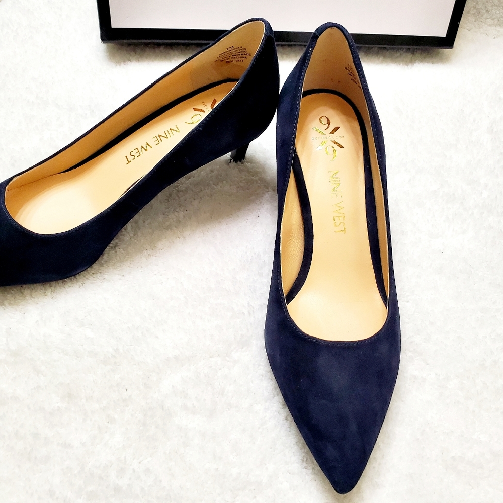Nine west 7 blue shoes NIB